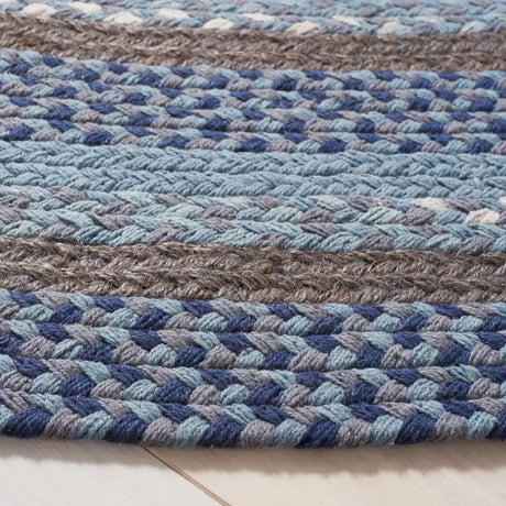Safavieh Braided 5'-0" x 5'-0" Rug in Blue / Grey