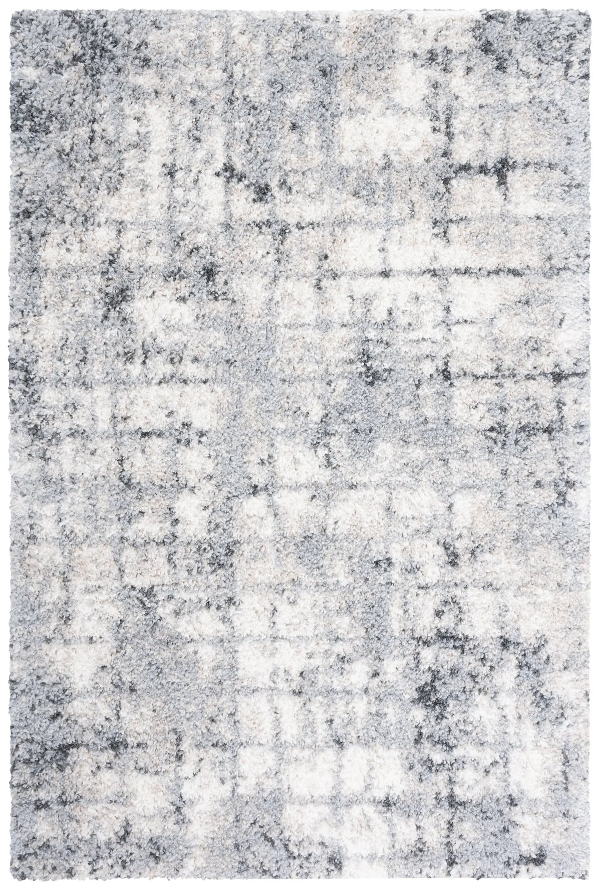 Safavieh Berber Shag 4'-5" x 6'-5" Rug in Grey / Ivory
