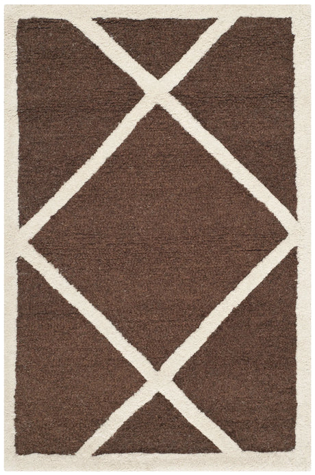 Safavieh Cambridge 2'-0" x 3'-0" Rug in Dark Brown / Ivory