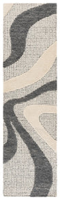 Safavieh Ebony 2'-3" x 9'-0" Rug in Charcoal / Ivory