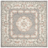Safavieh Micro-Loop 5'-0" x 5'-0" Rug in Grey / Ivory