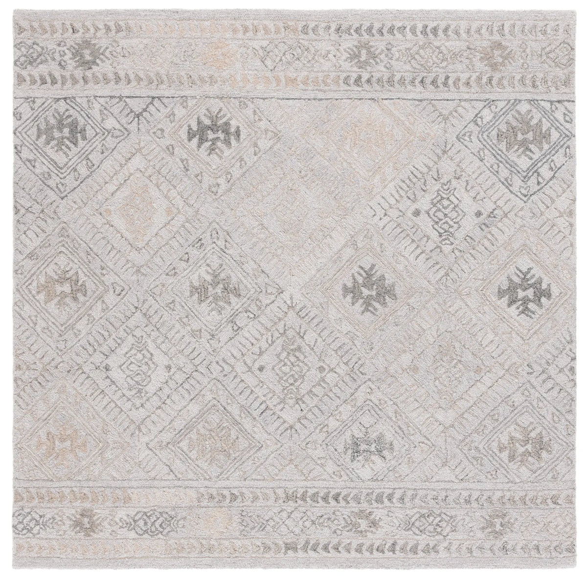 Safavieh Abstract 6'-0" x 6'-0" Rug in Grey / Beige