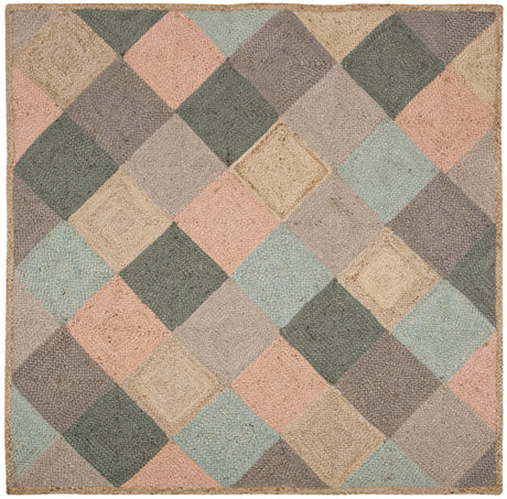 Safavieh Natural Fiber 6'-0" x 6'-0" Rug in Natural / Multi