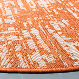 Safavieh Courtyard 6'-7" x 6'-7" Rug in Orange / Ivory