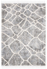 Safavieh Berber Fringe Shag 5'-3" x 7'-6" Rug in Grey / Cream