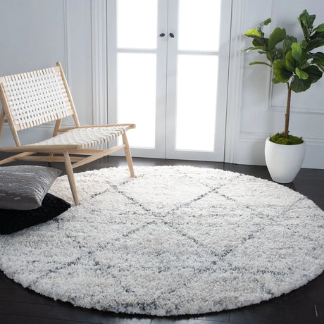 Safavieh Fontana Shag  800 10'-0" x 10'-0" Rug in Grey / Ivory