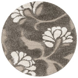 Safavieh Florida Shag 4'-0" x 4'-0" Rug in Smoke / Beige