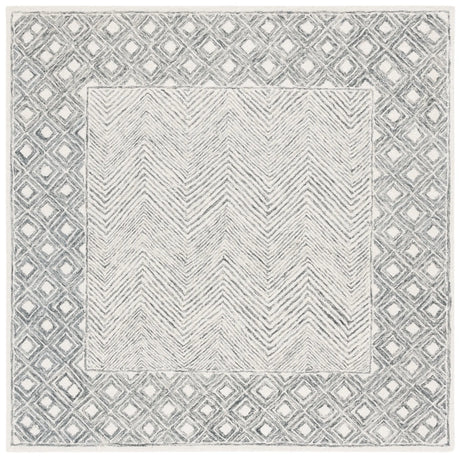 Safavieh Ebony 6'-0" x 6'-0" Rug in Grey / Ivory