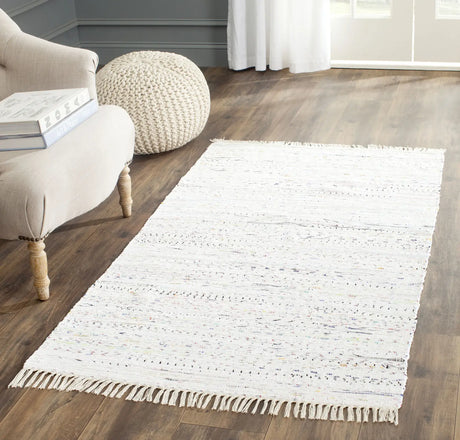 Safavieh Rag Rug 3'-0" x 5'-0" Rug in Ivory / Multi