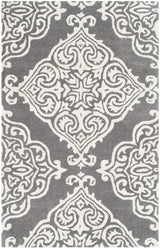 Safavieh Glamour 2'-0" x 3'-0" Rug in Dark Grey / Ivory