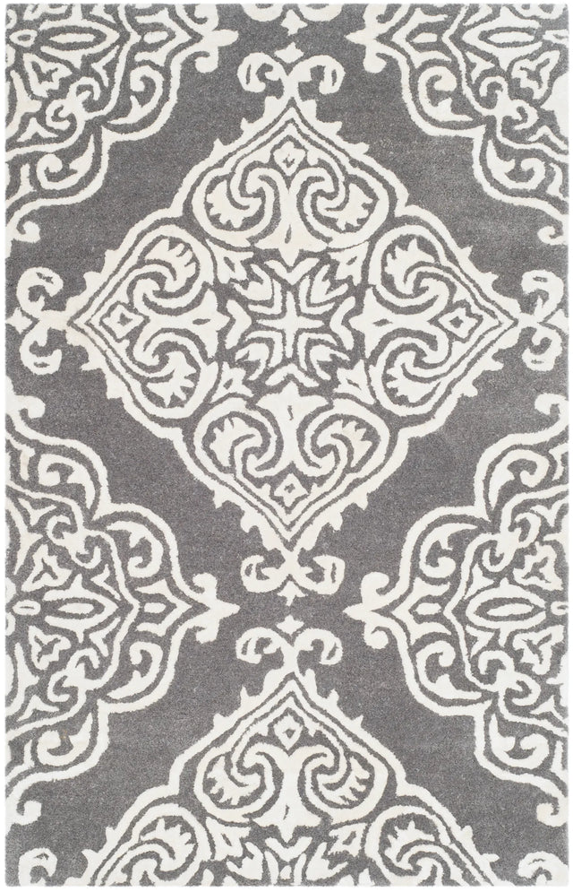 Safavieh Glamour 2'-0" x 3'-0" Rug in Dark Grey / Ivory