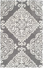 Safavieh Glamour 2'-0" x 3'-0" Rug in Dark Grey / Ivory