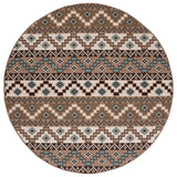 Safavieh Veranda 6'-7" x 6'-7" Rug in Creme / Brown
