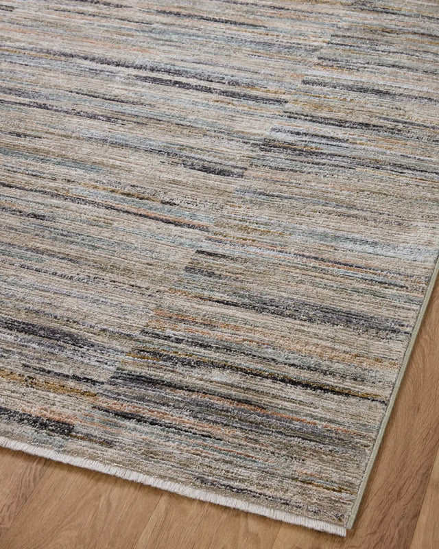 Loloi Soho Soh-07 Multi/Dove Rug - angled corner on wood