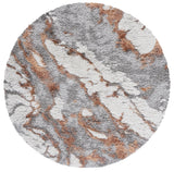 Safavieh Horizon Shag 800 10'-0" x 10'-0" Rug in Grey / Rust