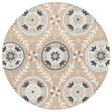 Safavieh Jardin 6'-0" x 6'-0" Rug in Beige / Ivory