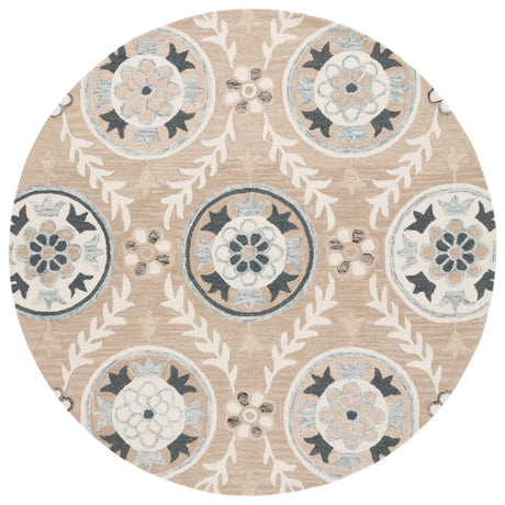 Safavieh Jardin 6'-0" x 6'-0" Rug in Beige / Ivory