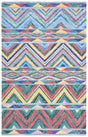 Safavieh Metro 4'-0" x 6'-0" Rug in Red / Blue