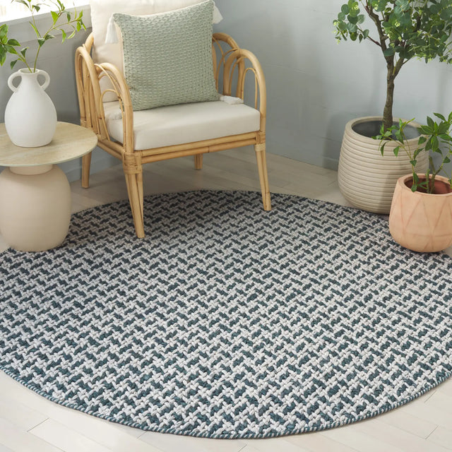 Safavieh Natural Fiber Couture 6'-0" x 6'-0" Rug in Teal / Grey