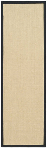 Safavieh Natural Fiber 2'-6" x 8'-0" Rug in Maize / Black