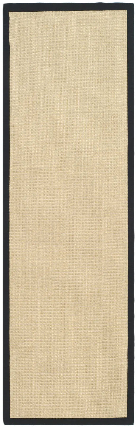 Safavieh Natural Fiber 2'-6" x 8'-0" Rug in Maize / Black