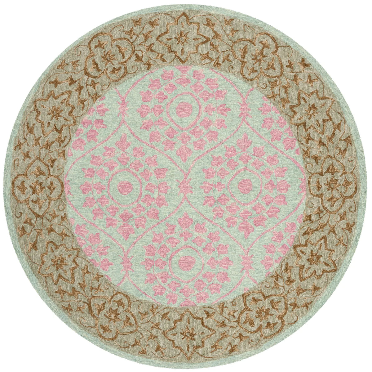 Safavieh Suzani 5'-0" x 5'-0" Rug in Taupe / Pink