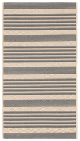 Safavieh Courtyard 2'-0" x 3'-7" Rug in Grey / Bone