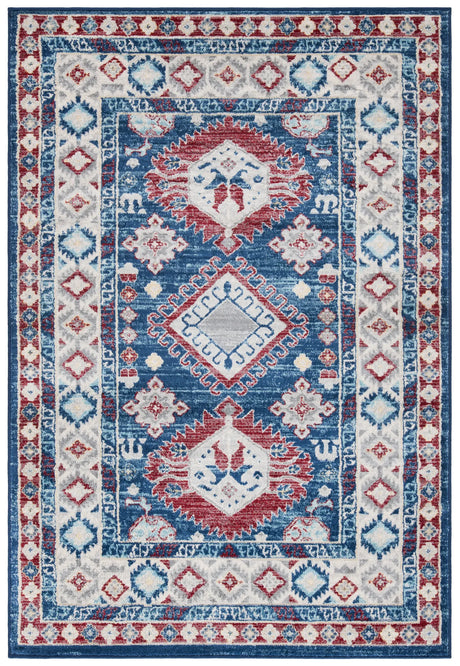 Safavieh Kazak 100 4'-0" x 6'-0" Rug in Navy / Red
