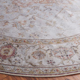 Safavieh Tucson 5'-0" x 5'-0" Rug in Light Grey / Rust