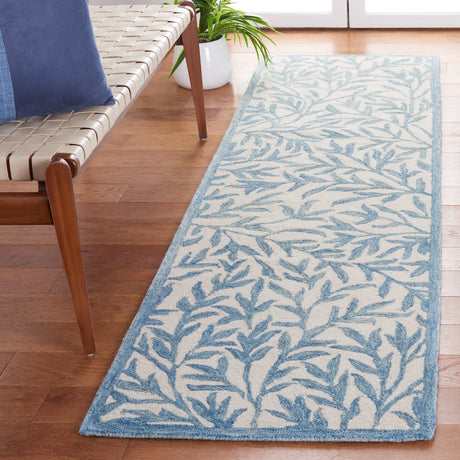 Safavieh Jardin 2'-3" x 11'-0" Rug in Ivory / Blue
