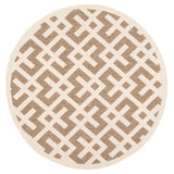 Safavieh Courtyard 5'-3" x 5'-3" Rug in Brown / Bone