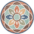 Safavieh Novelty 5'-0" x 5'-0" Rug in Blue / Orange