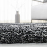 Safavieh Hudson Shag 5'-3" x 7'-6" Rug in Dark Grey / Ivory