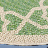 Safavieh Courtyard 5'-3" x 5'-3" Rug in Green / Beige