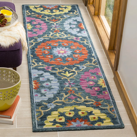 Safavieh Suzani 2'-3" x 8'-0" Rug in Blue / Multi