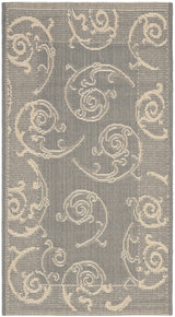 Safavieh Courtyard 2'-0" x 3'-7" Rug in Grey / Natural