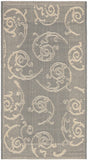 Safavieh Courtyard 2'-0" x 3'-7" Rug in Grey / Natural
