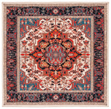 Safavieh Riviera 6'-7" x 6'-7" Rug in Ivory / Blue