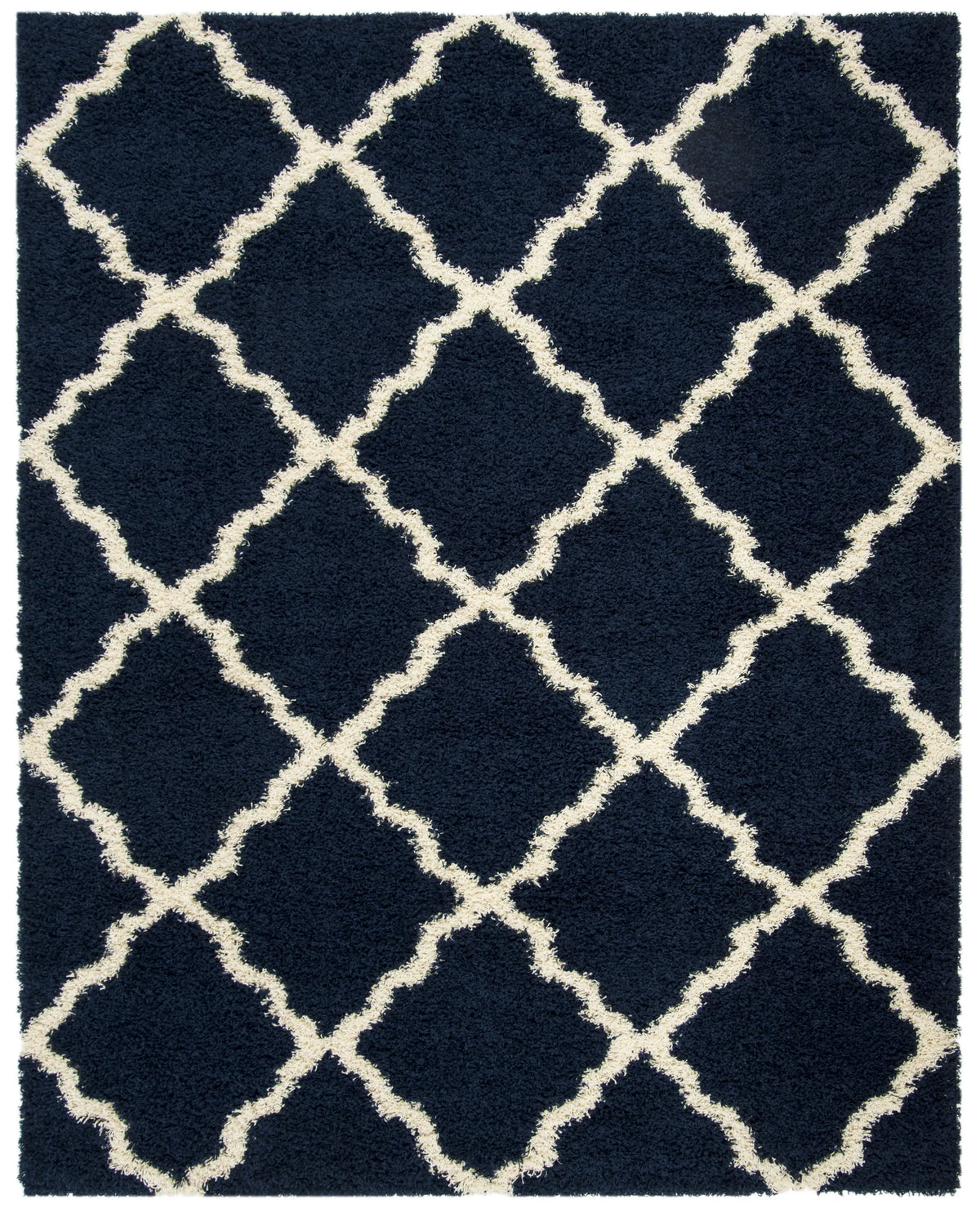 Safavieh Sgd-Dallas Shag 10'-0" x 14'-0" Rug in Navy / Ivory
