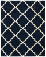 Safavieh Sgd-Dallas Shag 10'-0" x 14'-0" Rug in Navy / Ivory