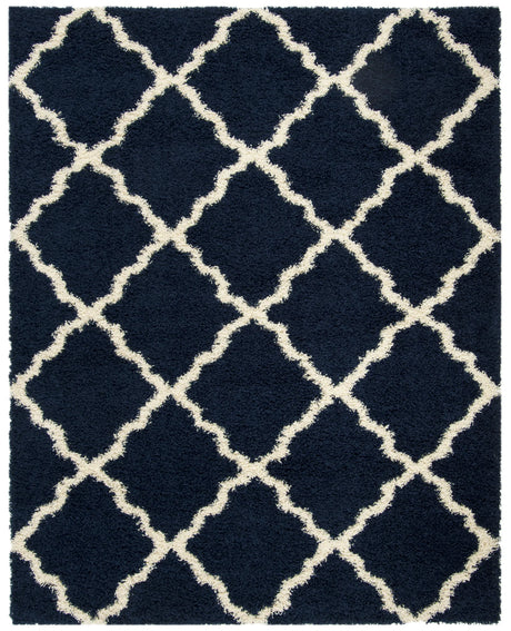 Safavieh Sgd-Dallas Shag 10'-0" x 14'-0" Rug in Navy / Ivory