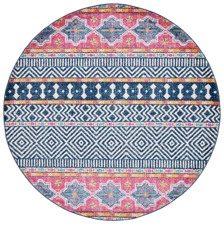 Safavieh Madison 6'-7" x 6'-7" Rug in Navy / Ivory