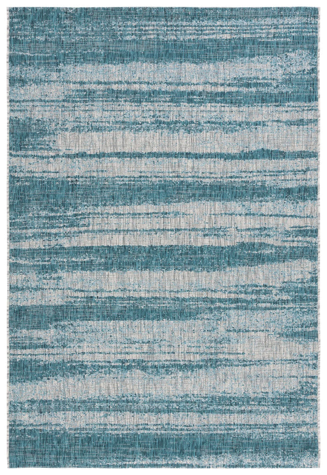 Safavieh Courtyard 5'-3" x 7'-7" Rug in Grey / Teal