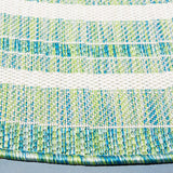 Safavieh Courtyard 5'-3" x 5'-3" Rug in Ivory / Green
