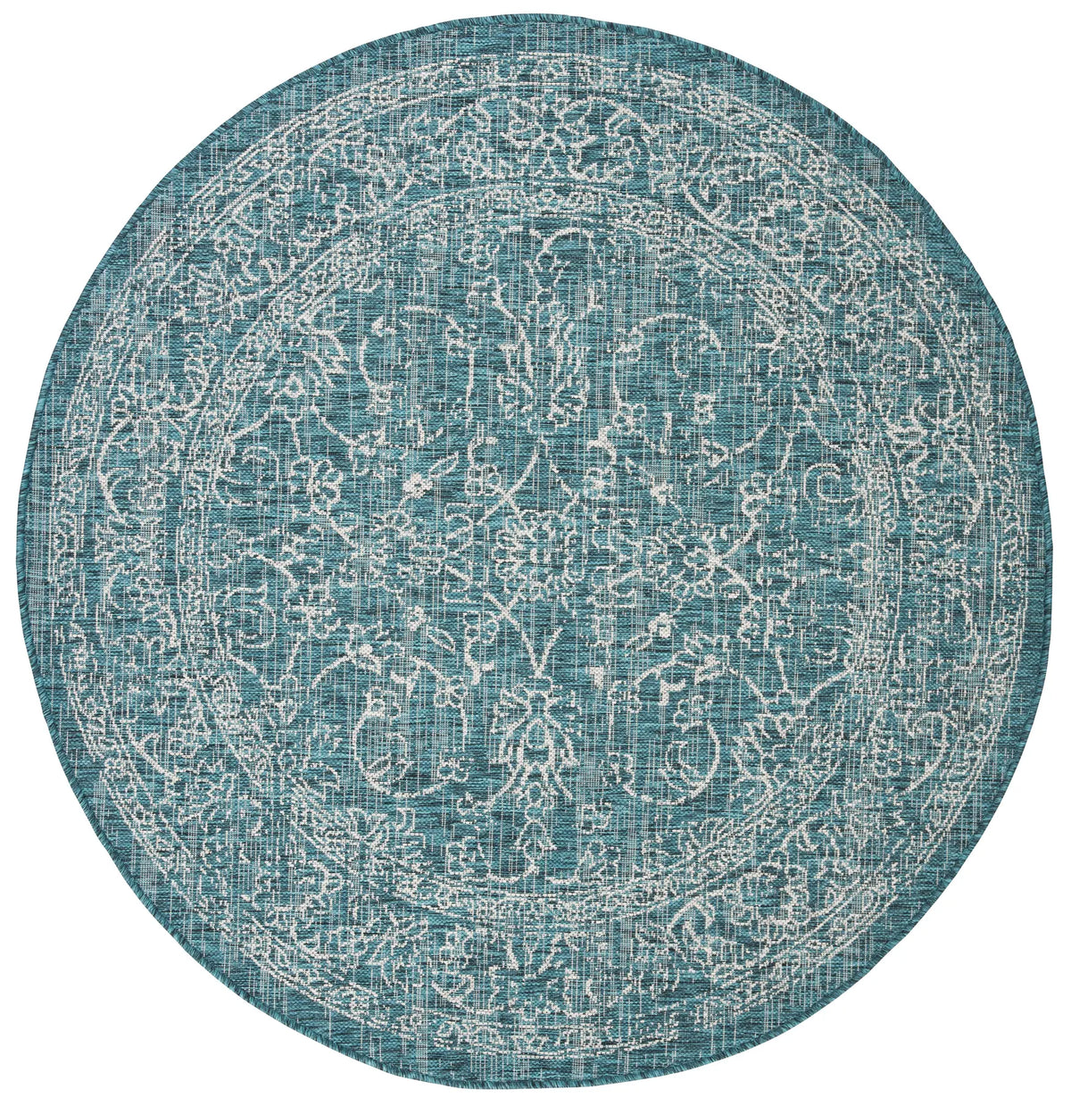 Safavieh Courtyard 5'-3" x 5'-3" Rug in Turquoise