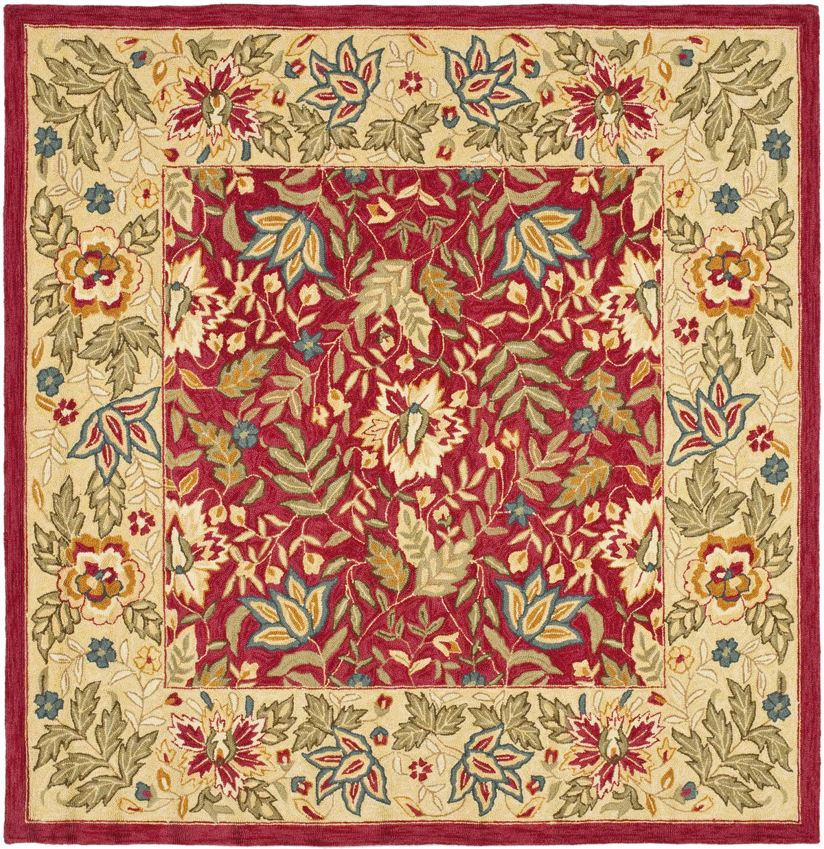Safavieh Chelsea 6'-0" x 6'-0" Rug in Red / Ivory