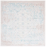 Safavieh Passion 6'-7" x 6'-7" Rug in Turquoise / Ivory