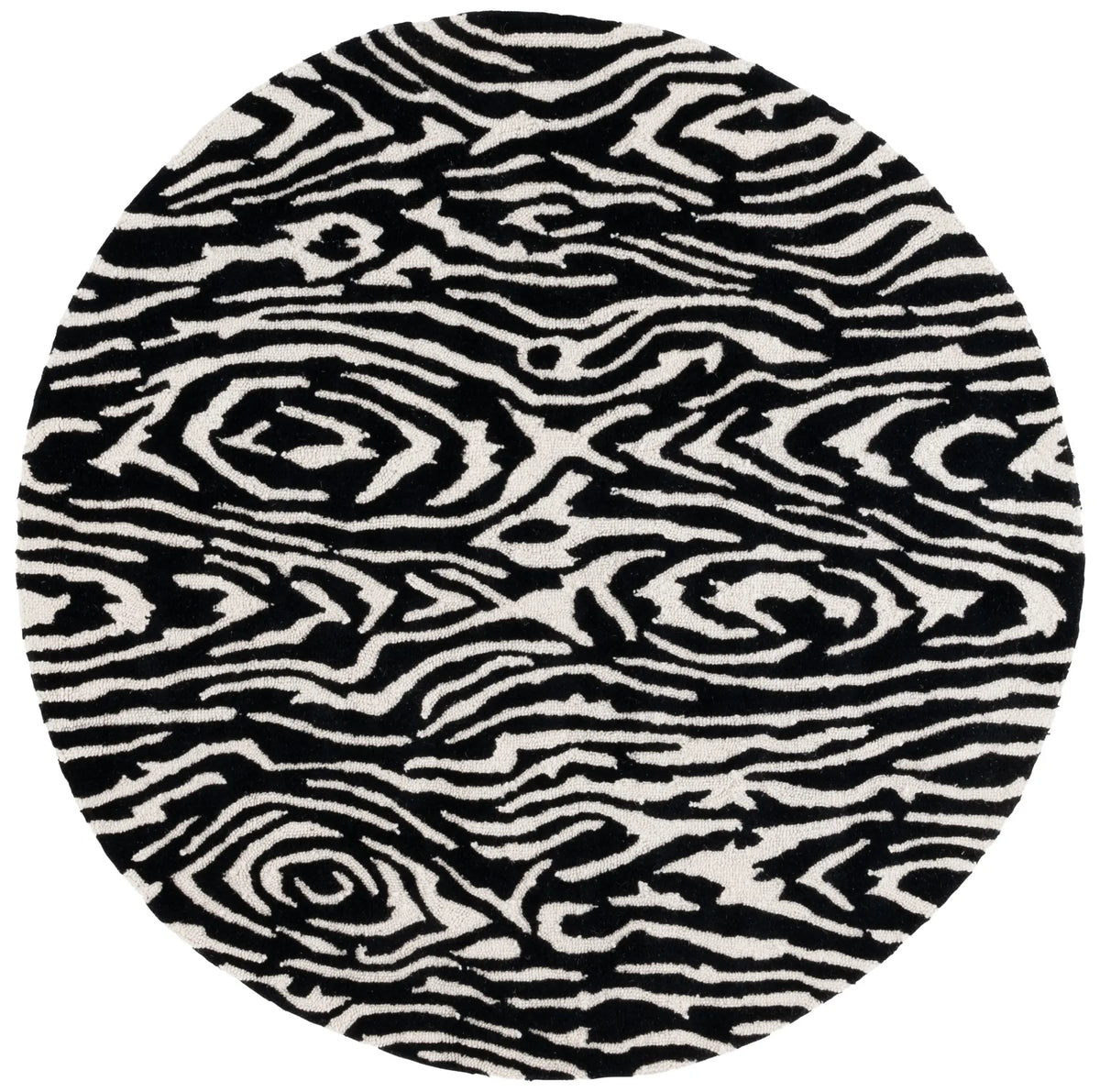 Safavieh Ebony 6'-0" x 6'-0" Rug in Black / Ivory