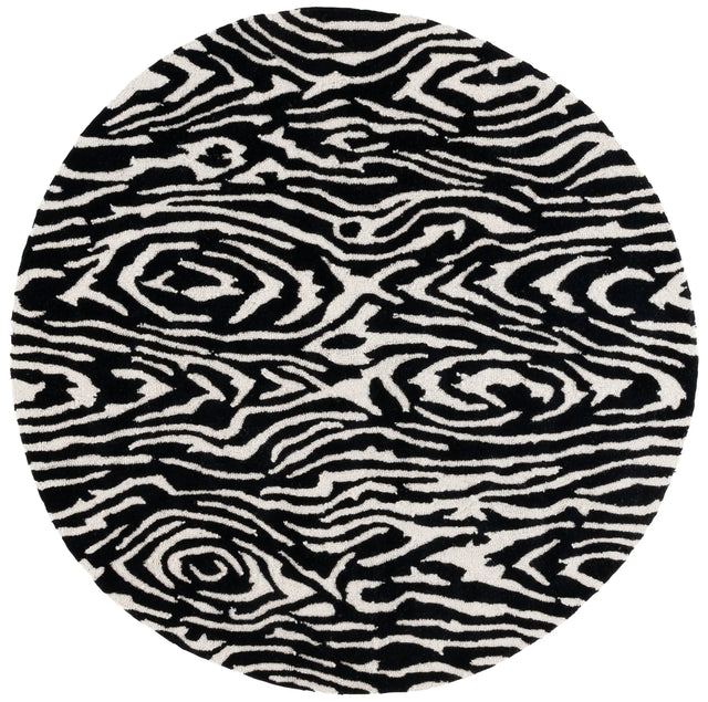 Safavieh Ebony 6'-0" x 6'-0" Rug in Black / Ivory