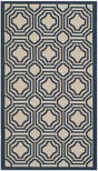 Safavieh Courtyard 2'-0" x 3'-7" Rug in Beige / Navy